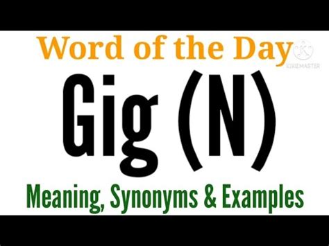 gig synonym|Gig